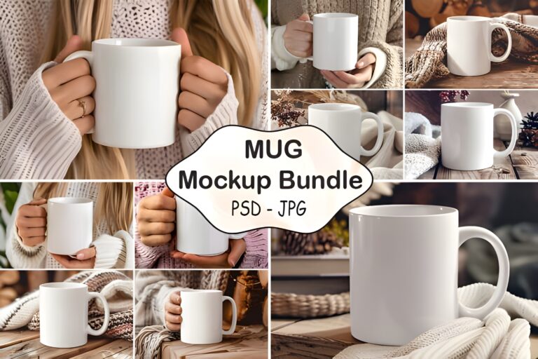 White Coffee Mug Mockups Bundle